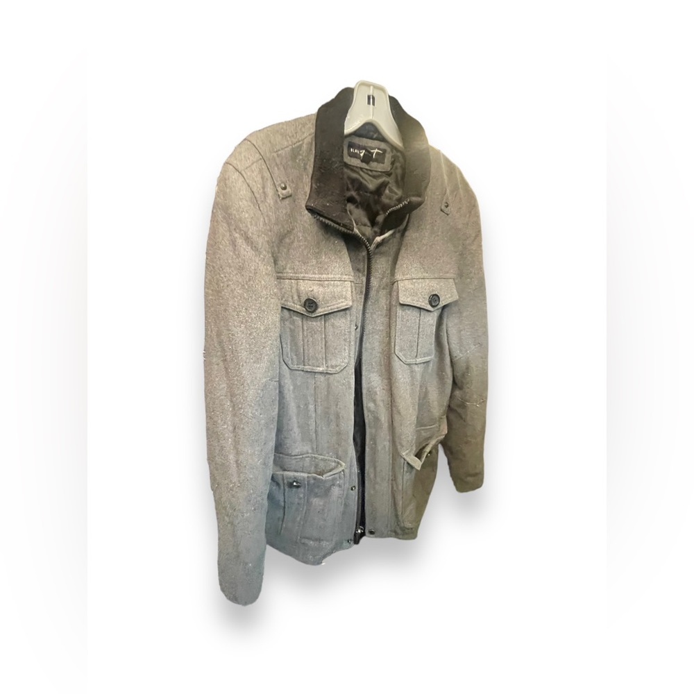 BLACK RIVET Military Coat $295 Men Gray Size M Wool Blend Jacket GIII Apparel